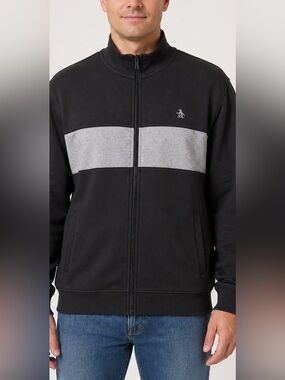 Original Penguin Men’s XXL Black Gray Track Jacket